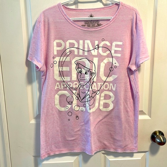 The Little Mermaid Prince Eric Appreciation club pink Tshirt XL - Picture 1 of 5